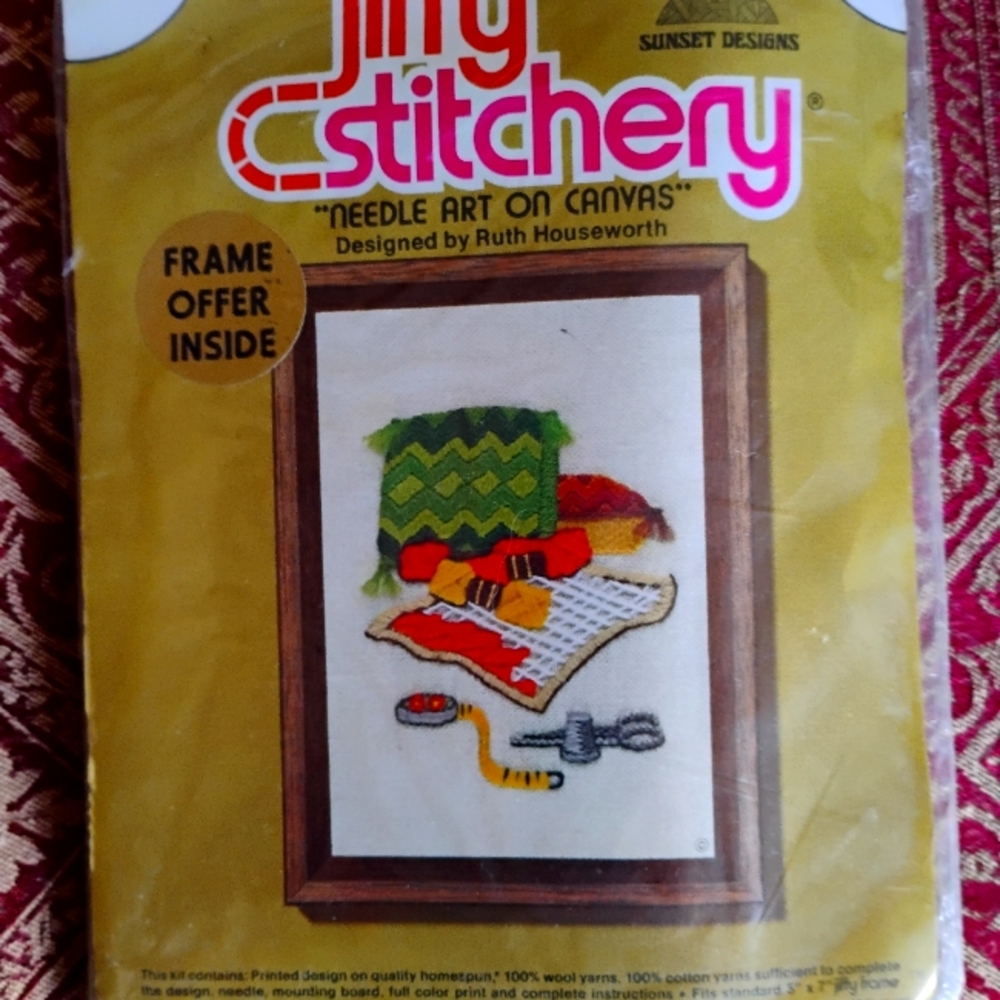 Vintage Crewel Embroidery Kit Jiffy Stitchery